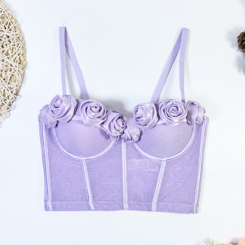 Outer Wear Mesh Beauty Back Underwear Tops