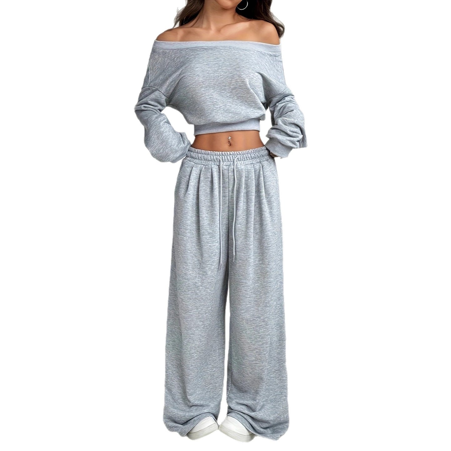 Women's Solid Color High Waist Comfortable Fashion Casual Suit