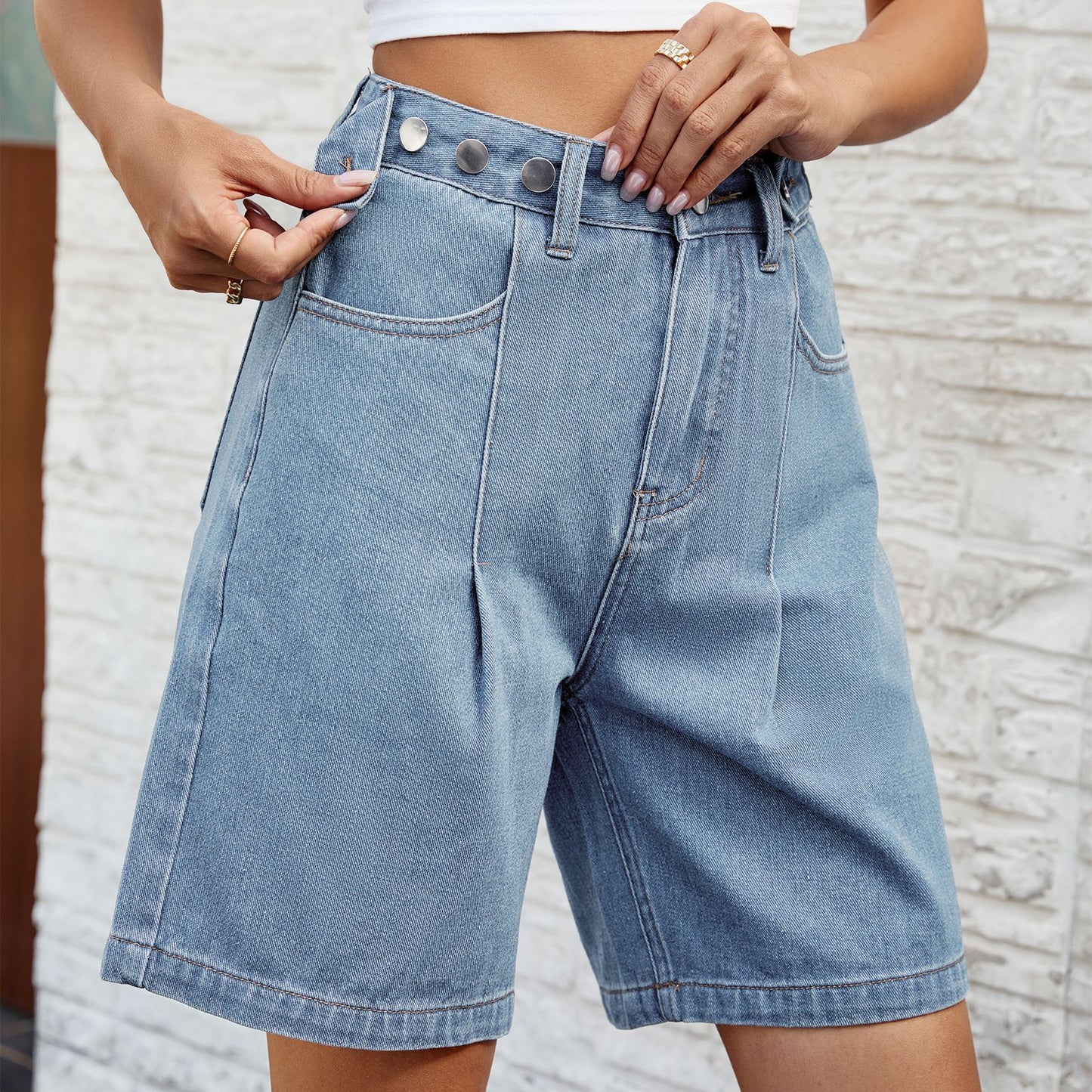Classy Innovative Washed Waist Adjustable Denim Jeans