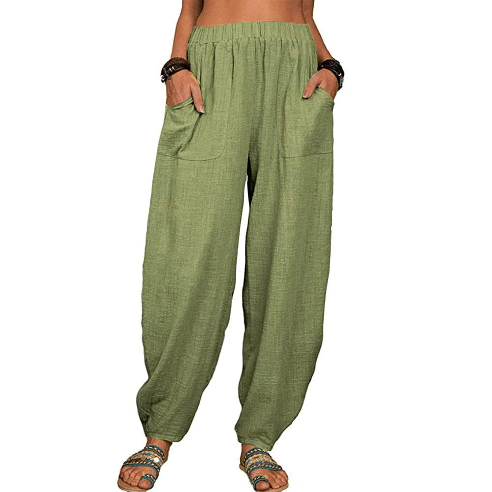 Women's Clothes Casual Loose Cotton Linen Home Pants
