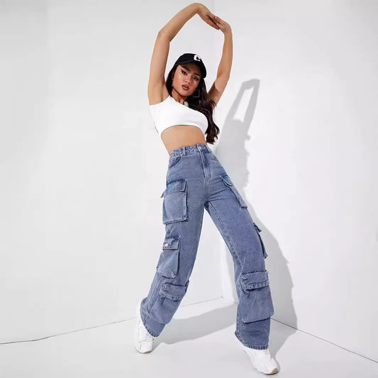 Women's Fashion Source Overalls Spleen Bag Jeans