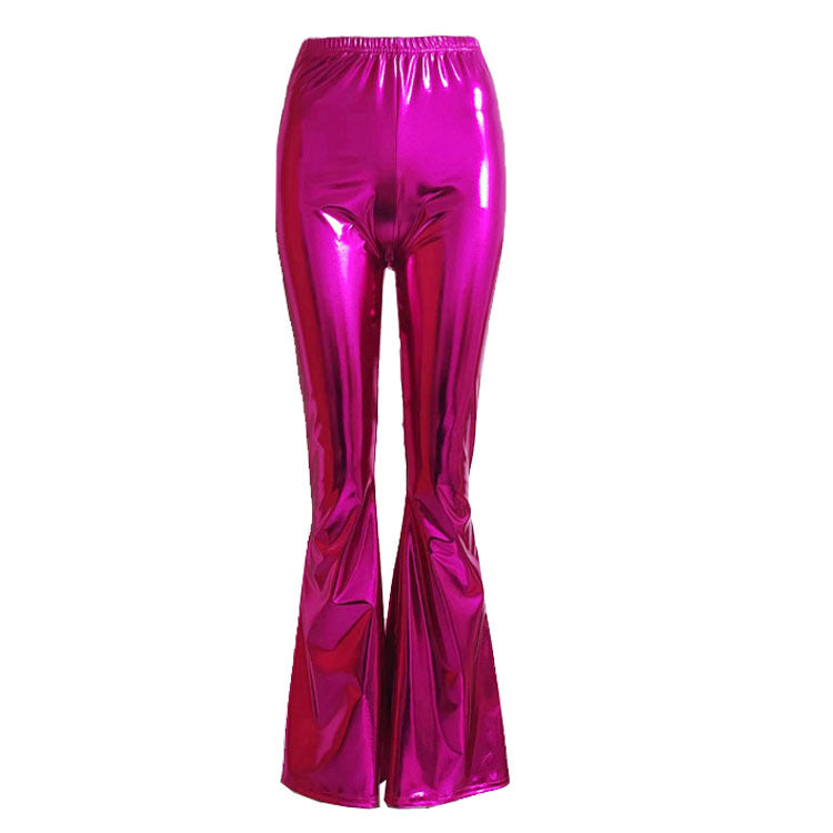 Women's Sexy Stage Bright Faux Leather Fashionable Pants