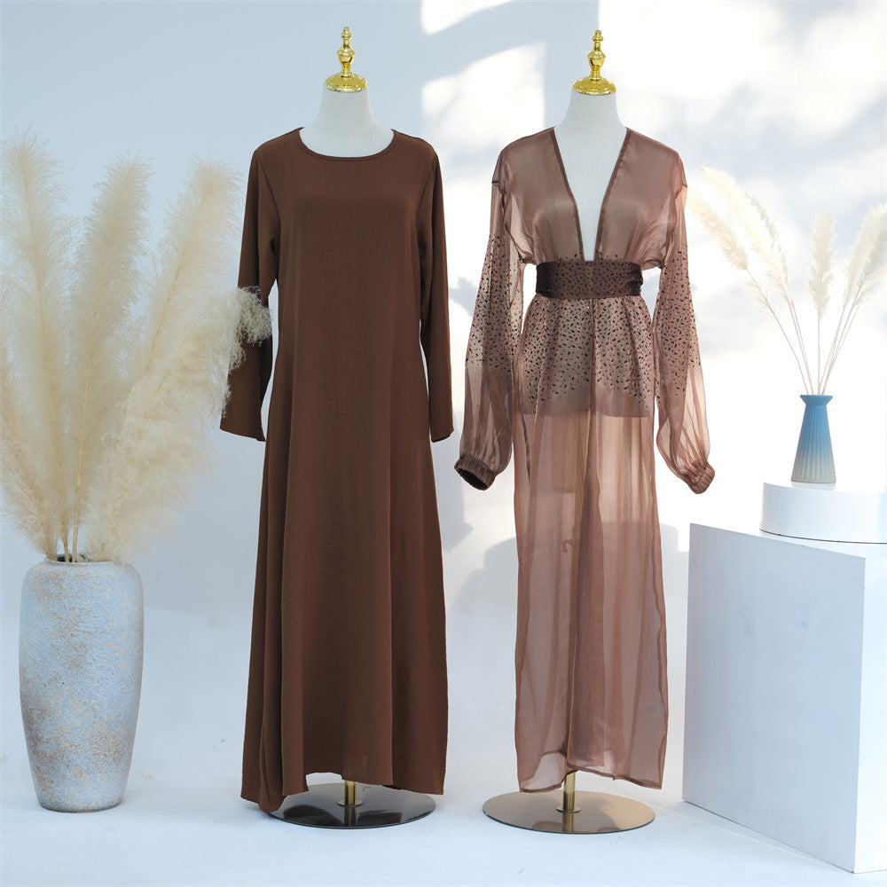 Casual Daily Solid Color Puff Sleeve Dresses