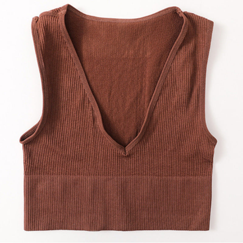 Women's Fashionable Cropped Sexy Underwear Deep Collar Cool Tops