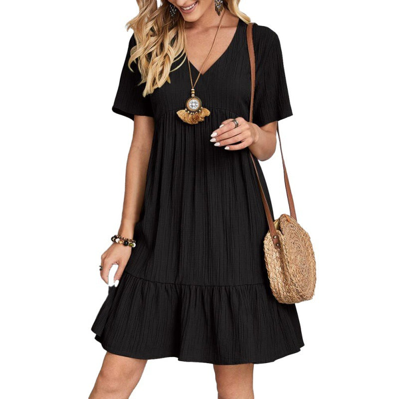 Women's Summer Dress Loose Casual Sleeve Waist Dresses