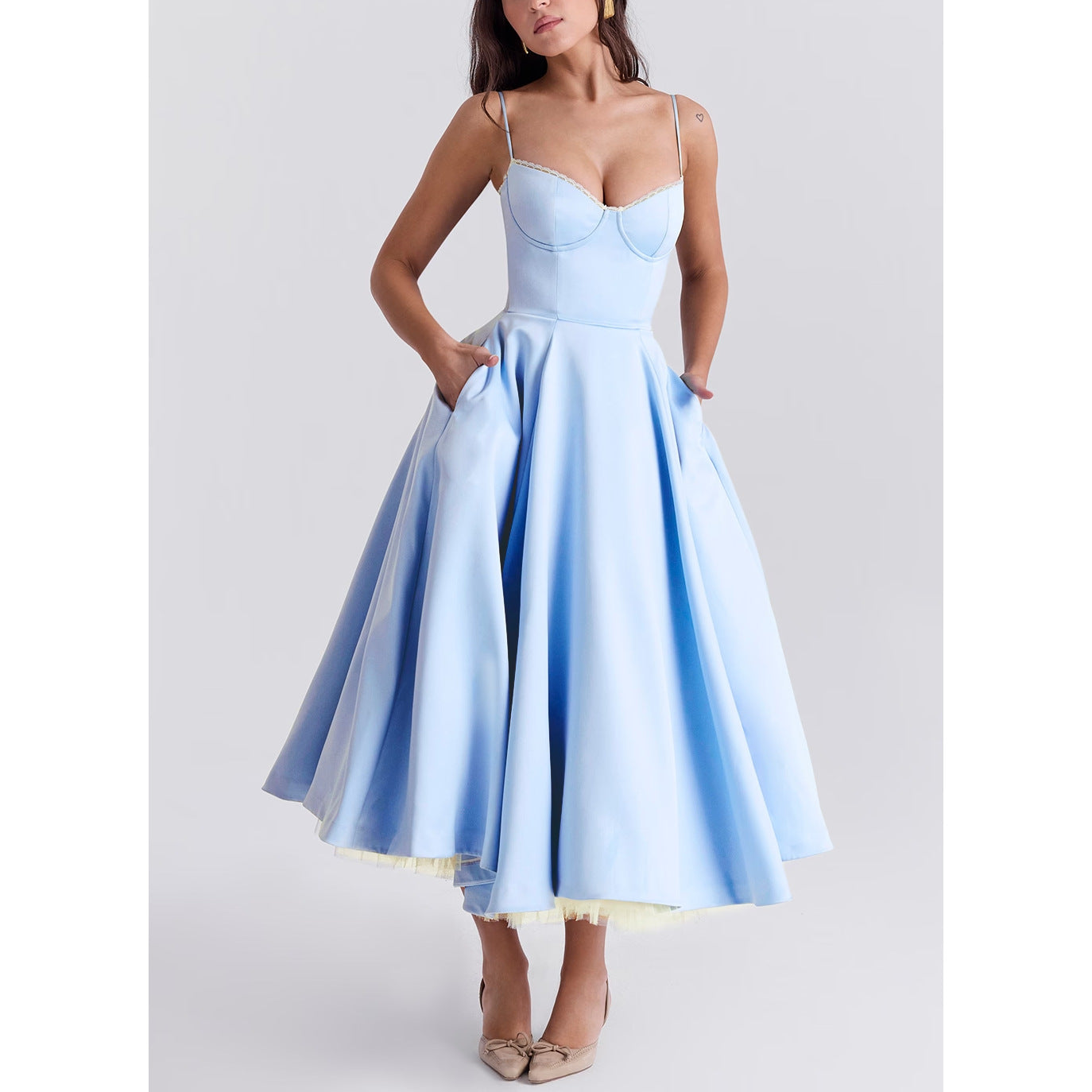 Women's Sexy Brace Sleeveless Dress Pettiskirt Maxi Dresses