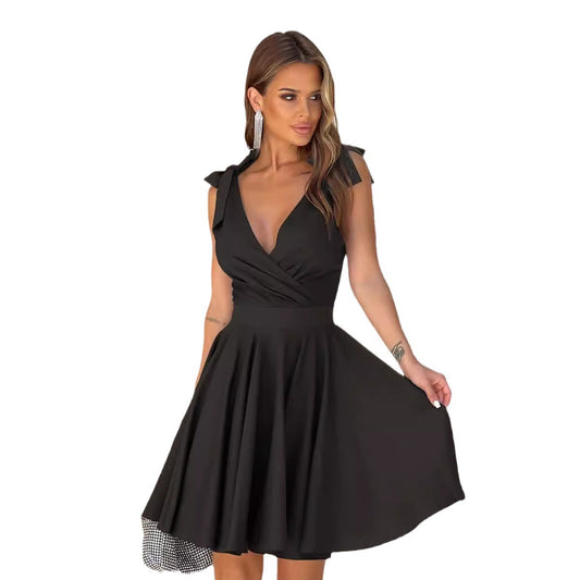 Women's Summer Solid Color High Waist Dress Dresses