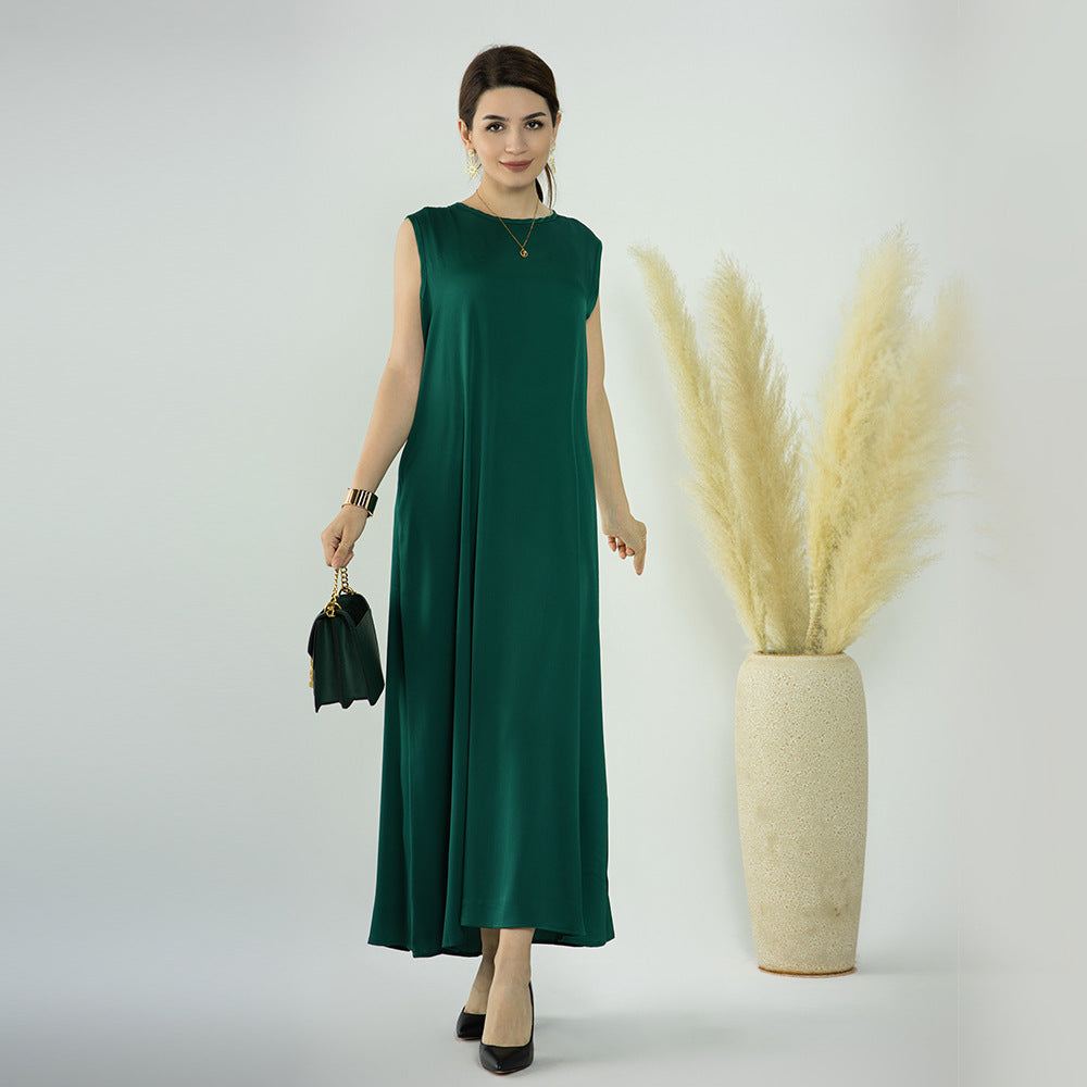 Stylish Turkish Solid Color Bottoming Dress Dresses