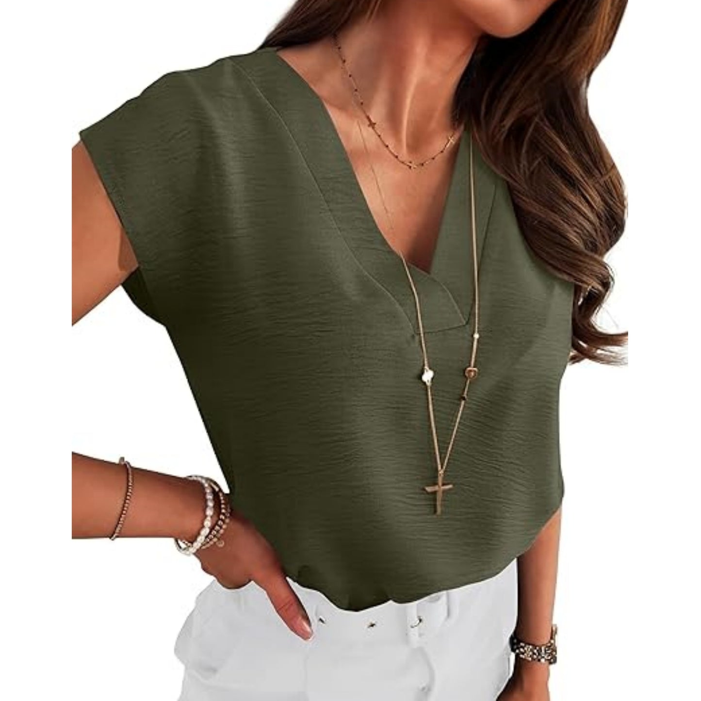 Women's Temperament Shirt Sleeve Pullover Sleeveless Blouses