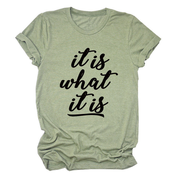 Women's Trendy Lettered Casual Sleeve T-shirt Shorts