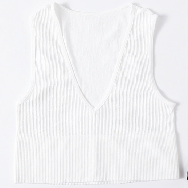 Women's Fashionable Cropped Sexy Underwear Deep Collar Cool Tops