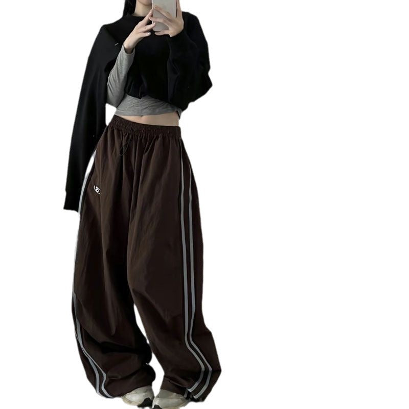 Personality Trend Drawstring Leisure Elastic Waist Pants