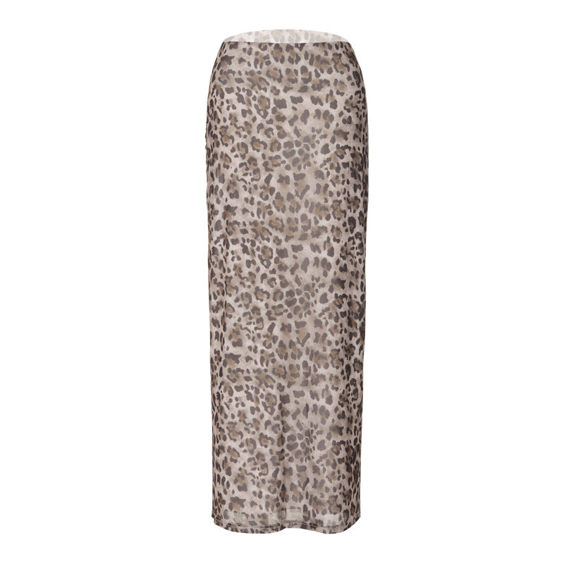 Women's Summer Personalized Leopard Print Hot Style Skirts