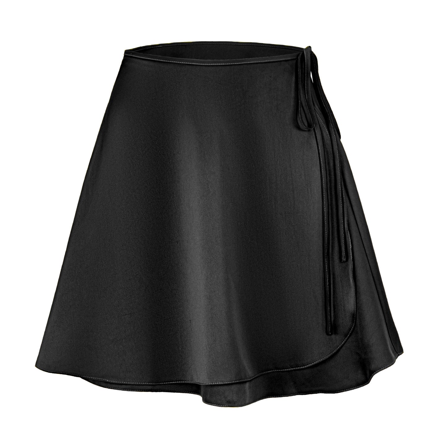 Women's Satin High Waist One-piece A- Line Skirts