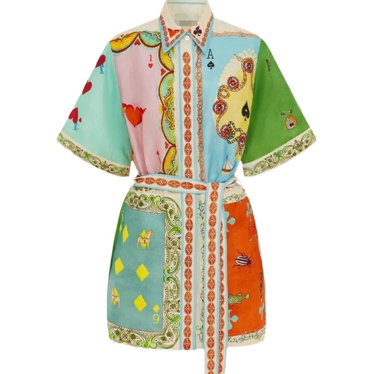 Casual Fashion Printing Shirt Temperament Wild Cardigans