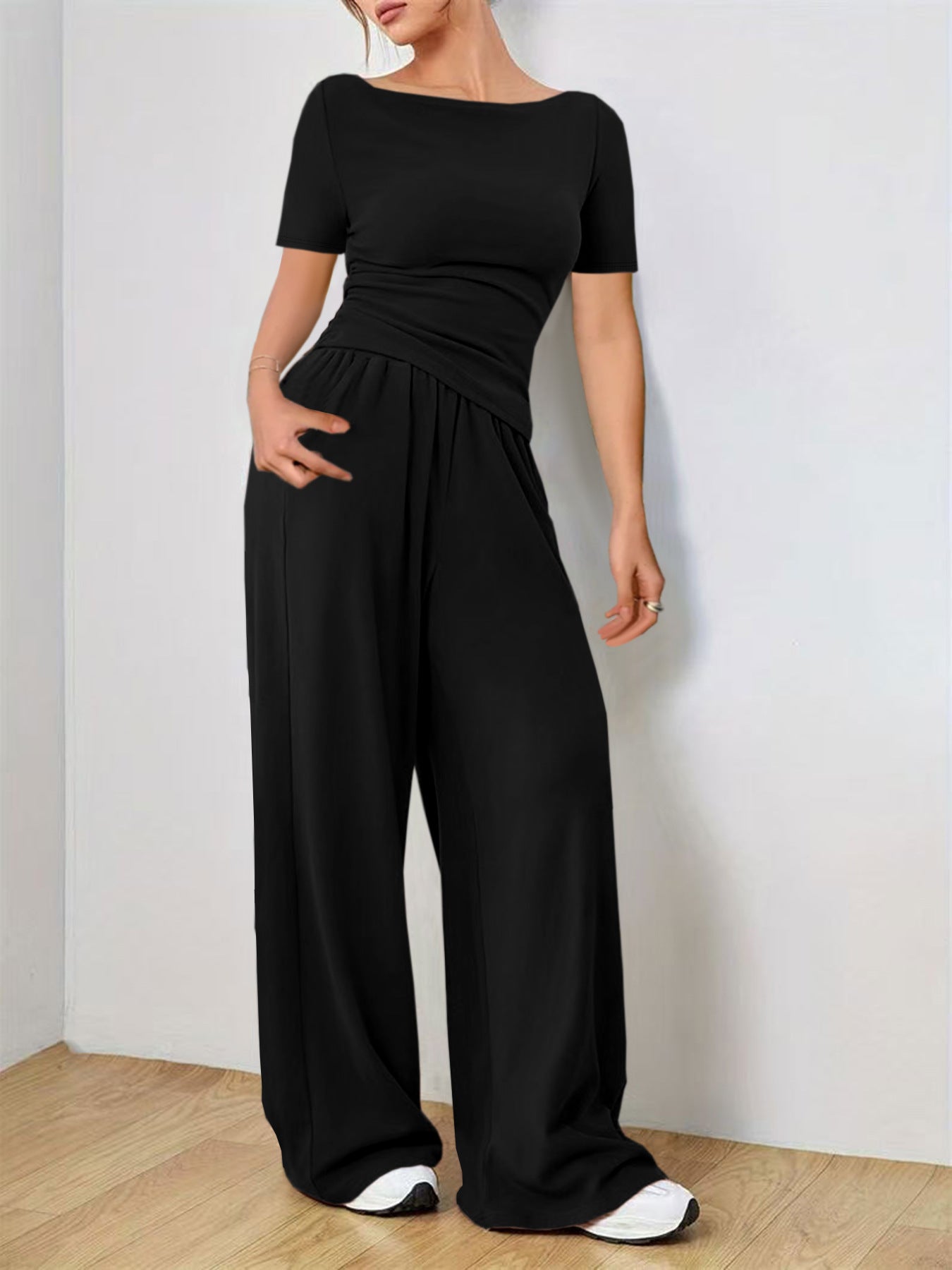 Women's Loose Two-piece Set Soft Glutinous Style Cover Suits