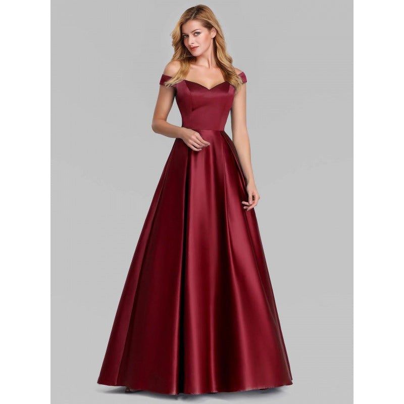 Women's Solid Color Long Retro Dress Dresses