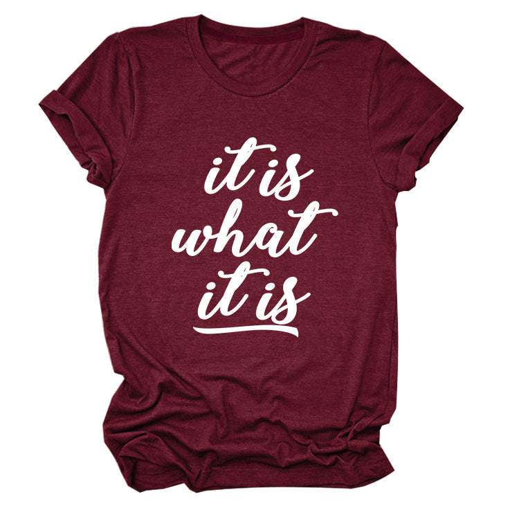 Women's Trendy Lettered Casual Sleeve T-shirt Shorts