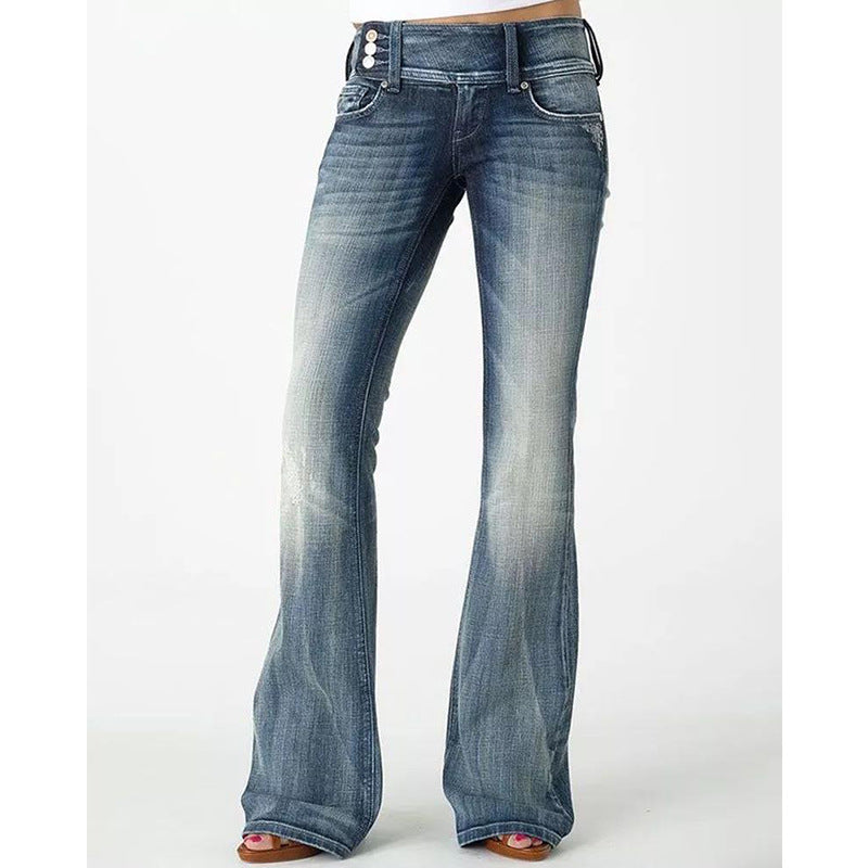 Pretty Source Retro Side Button Skinny Jeans