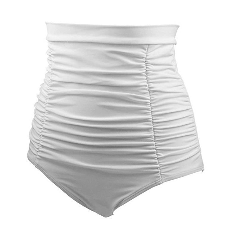 Women's Trunks Solid Color Pleated Stitching High Pants