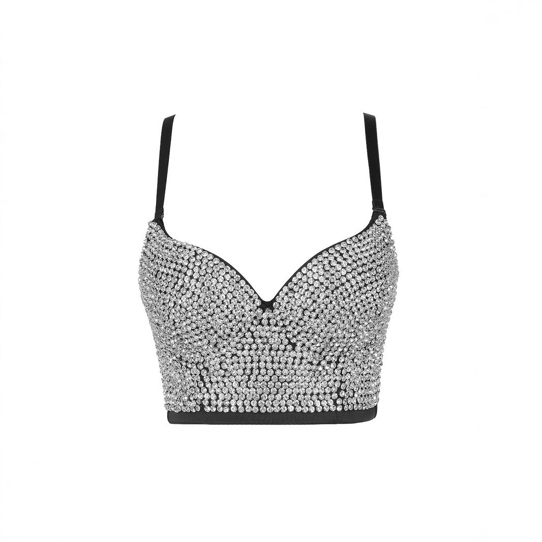 Studded Brassiere Fashion Suspenders Outer Wear Tops