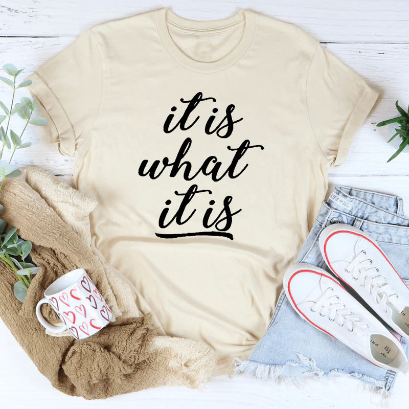 Women's Trendy Lettered Casual Sleeve T-shirt Shorts
