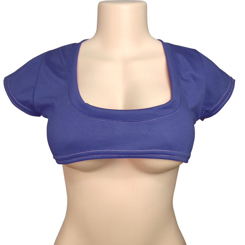 Women's Two-dimensional Pure Color Half Milk T-shirt Cute Blouses