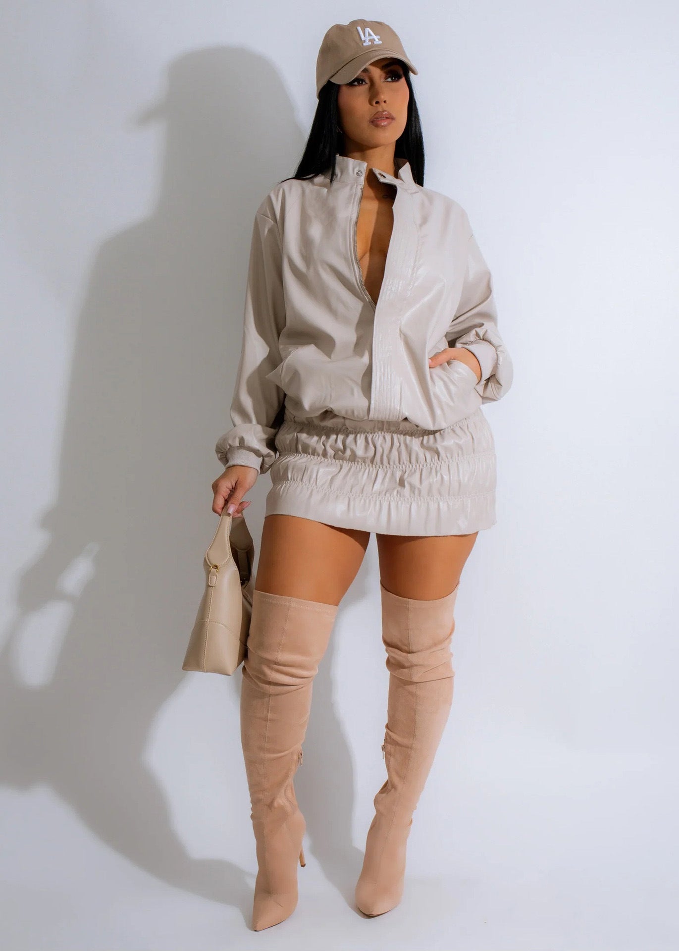 Leather Casual Fashion Wrinkle Removal Small Suits