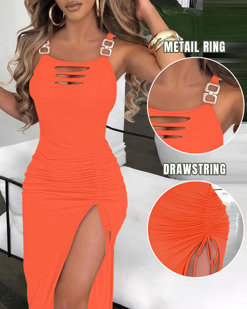 Cool Charming Camisole Tight Split Dress Suits