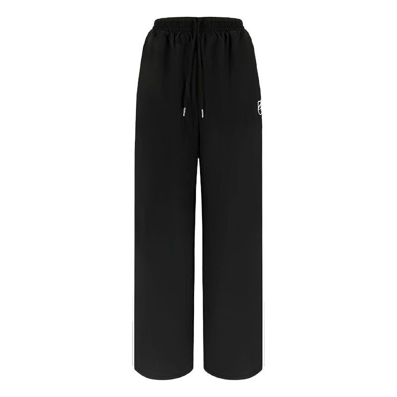 Women's Wide Leg Loose Drawstring Striped High Pants