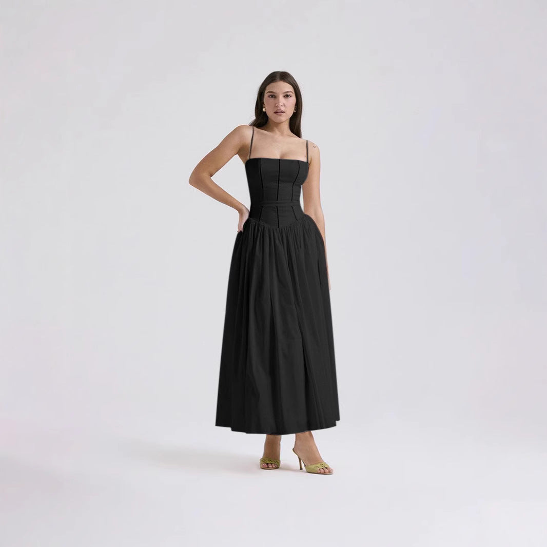 Fairy Temperamental Fashion High-grade French Strap Dresses