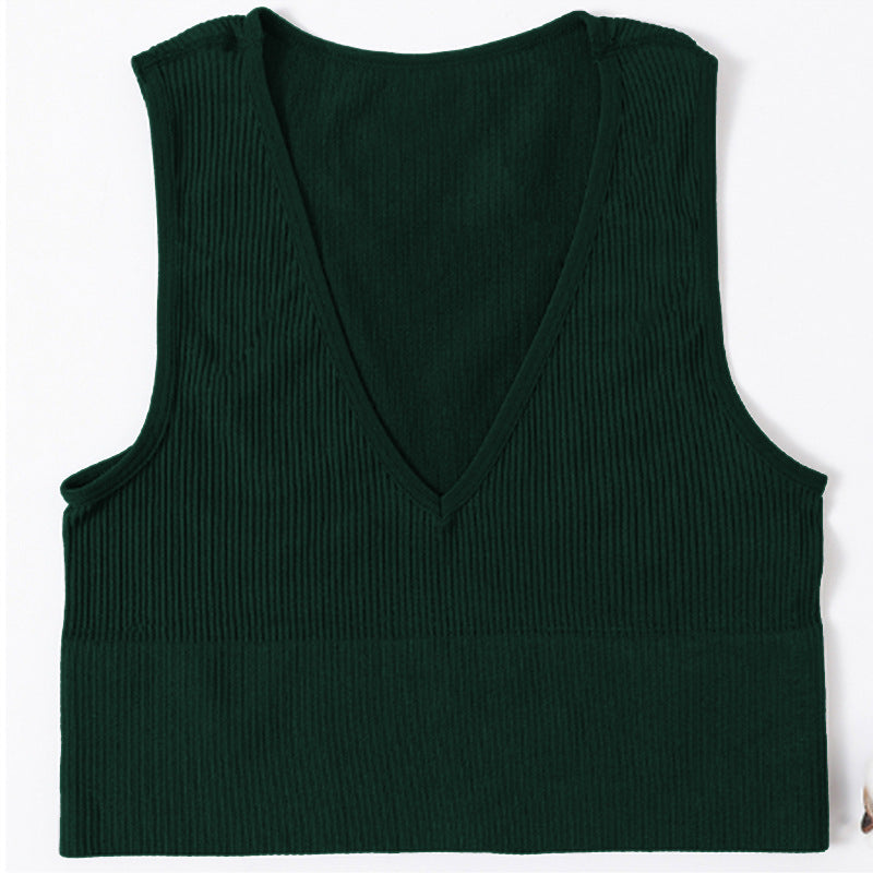 Women's Fashionable Cropped Sexy Underwear Deep Collar Cool Tops