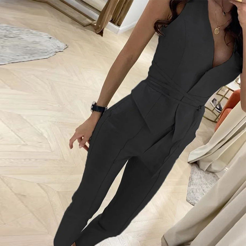 Women's Summer Temperament Sexy Skinny Two-piece Set Fashion Casual Suit