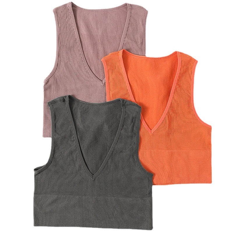 Women's Fashionable Cropped Sexy Underwear Deep Collar Cool Tops