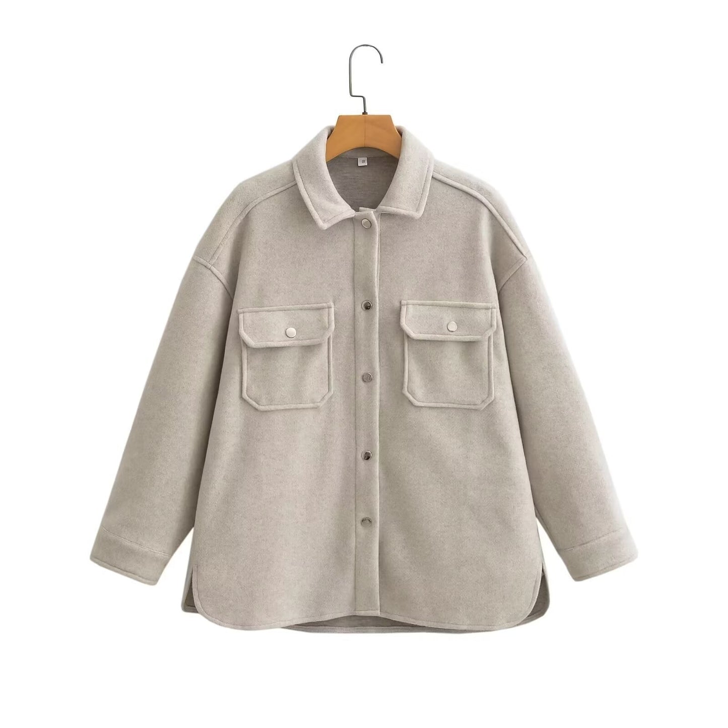 Women's Comfortable Fashion Solid Color Woolen Coats