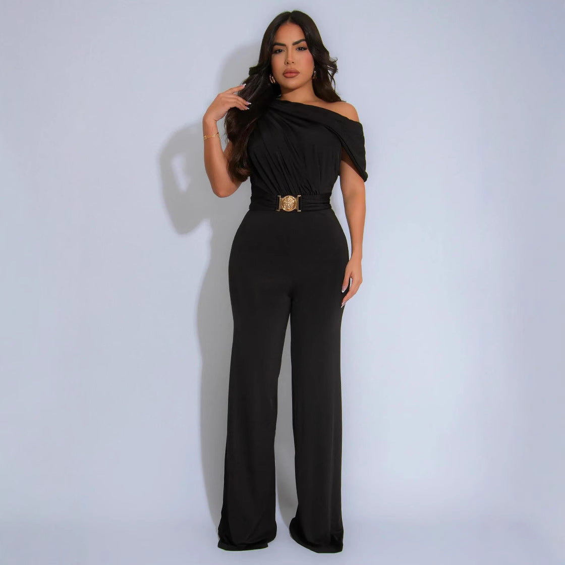 Women's Wear Solid Color Slim Fit Casual Jumpsuits