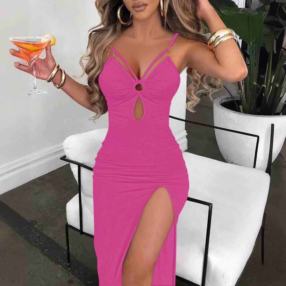 Cool Charming Camisole Tight Split Dress Suits