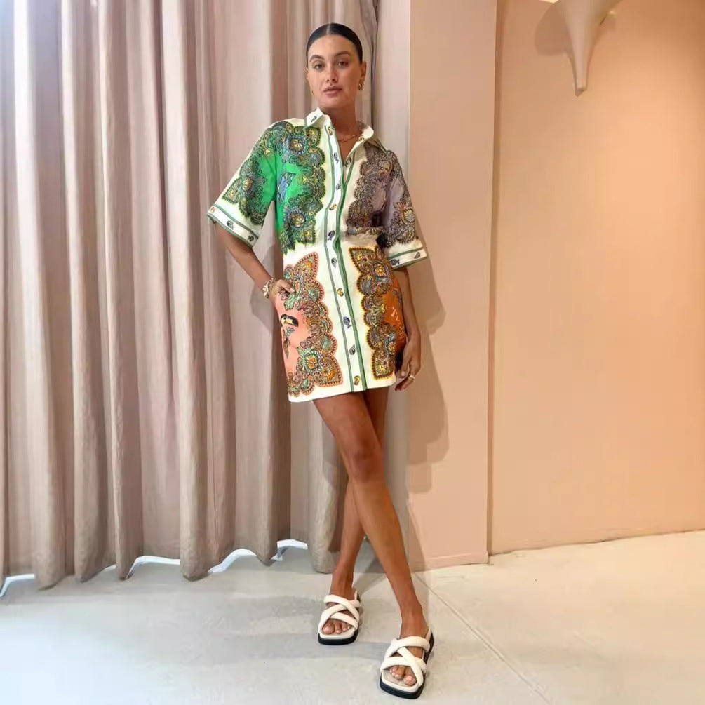 Shirt Dress Fashion Casual Slim Long Blouses