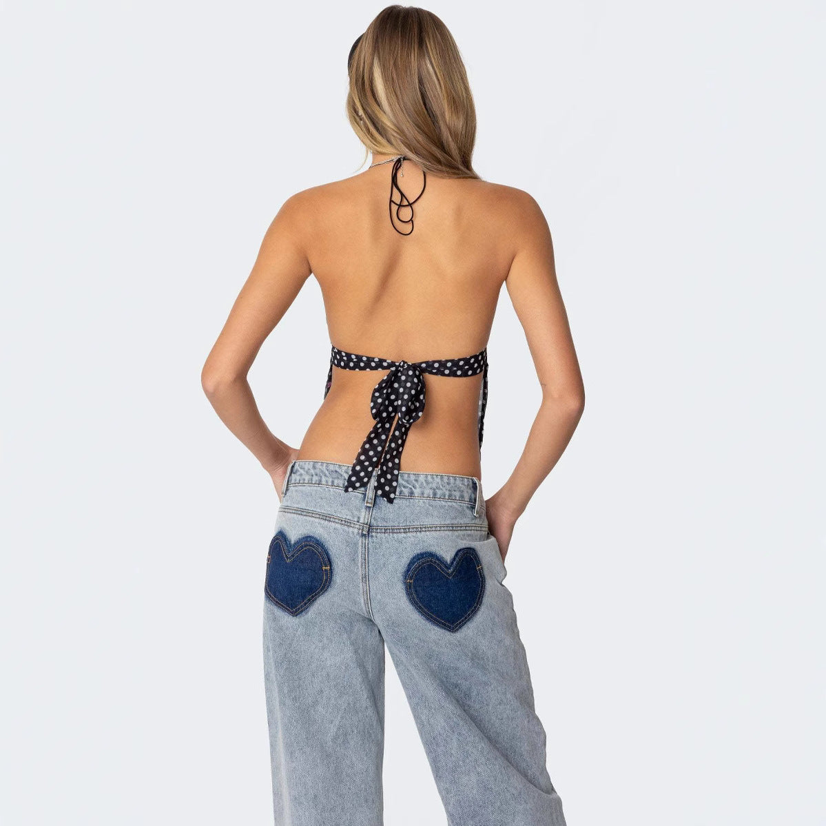 Backless With Suspenders Slim Fit Sexy Hot Tops