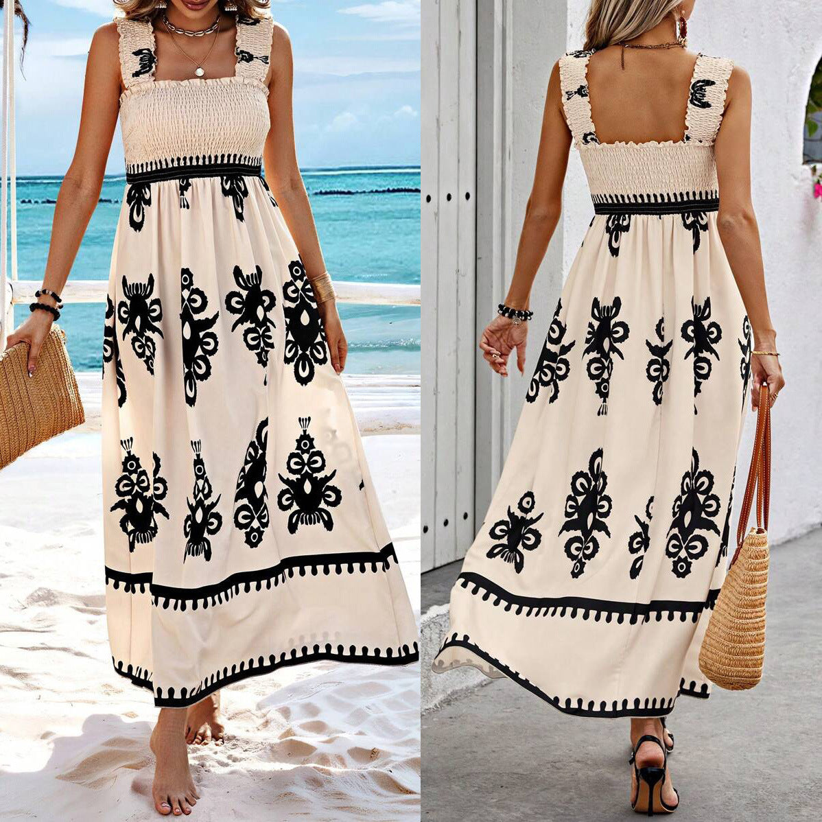 Women's Beach Dress Holiday Style Printing Dresses