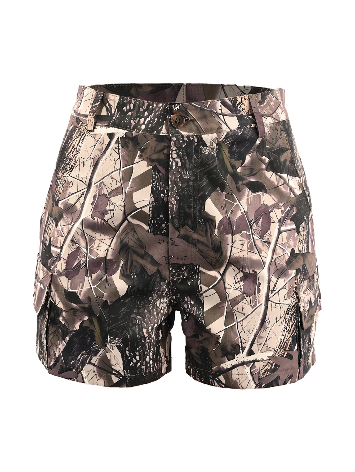 Women's Summer Camouflage Printing Paste Bag Stitching Shorts