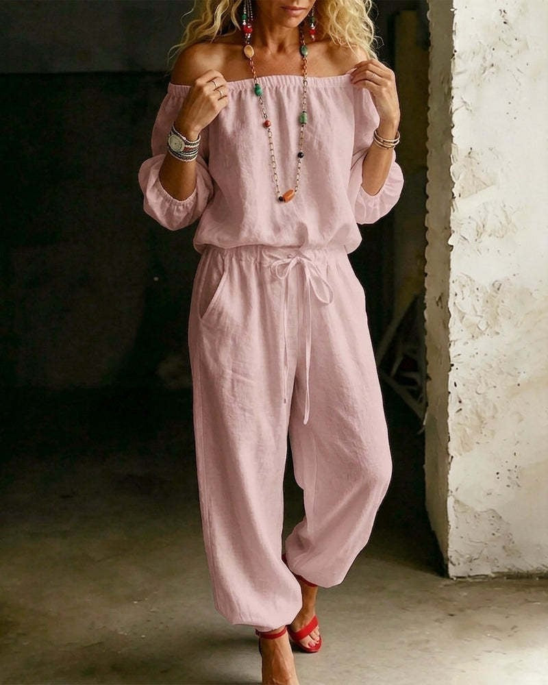 Casual Creative Classy Drawstring Jogger Two-piece Tops