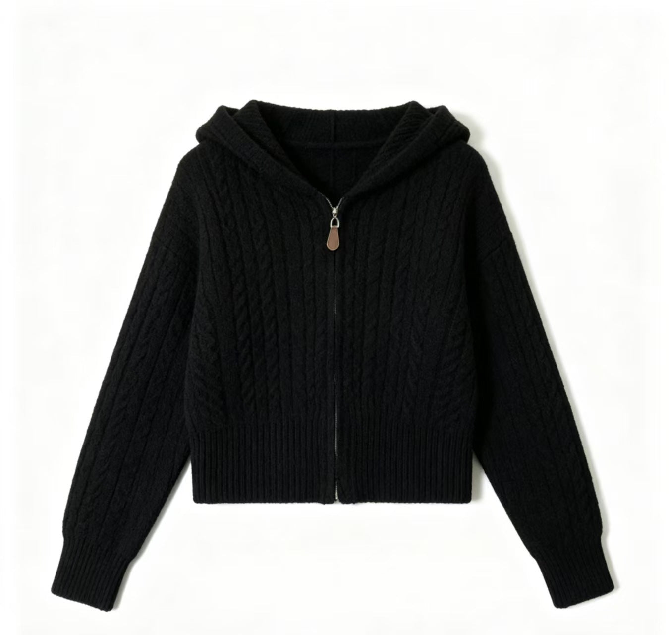 Women's Hooded Solid Color Slim Fit Soft Sweaters