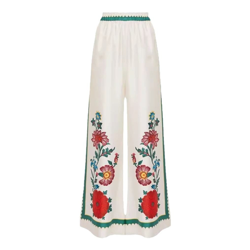 Casual Fashion Printing Collar Loose Long Suits