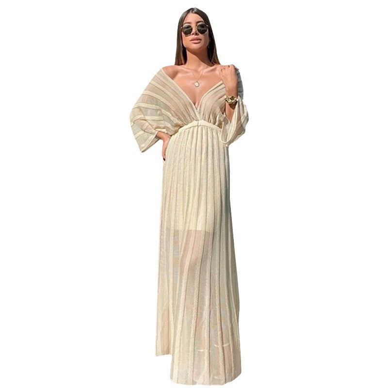 Casual Glamorous Women's Formal Shawl Sleeve Dress