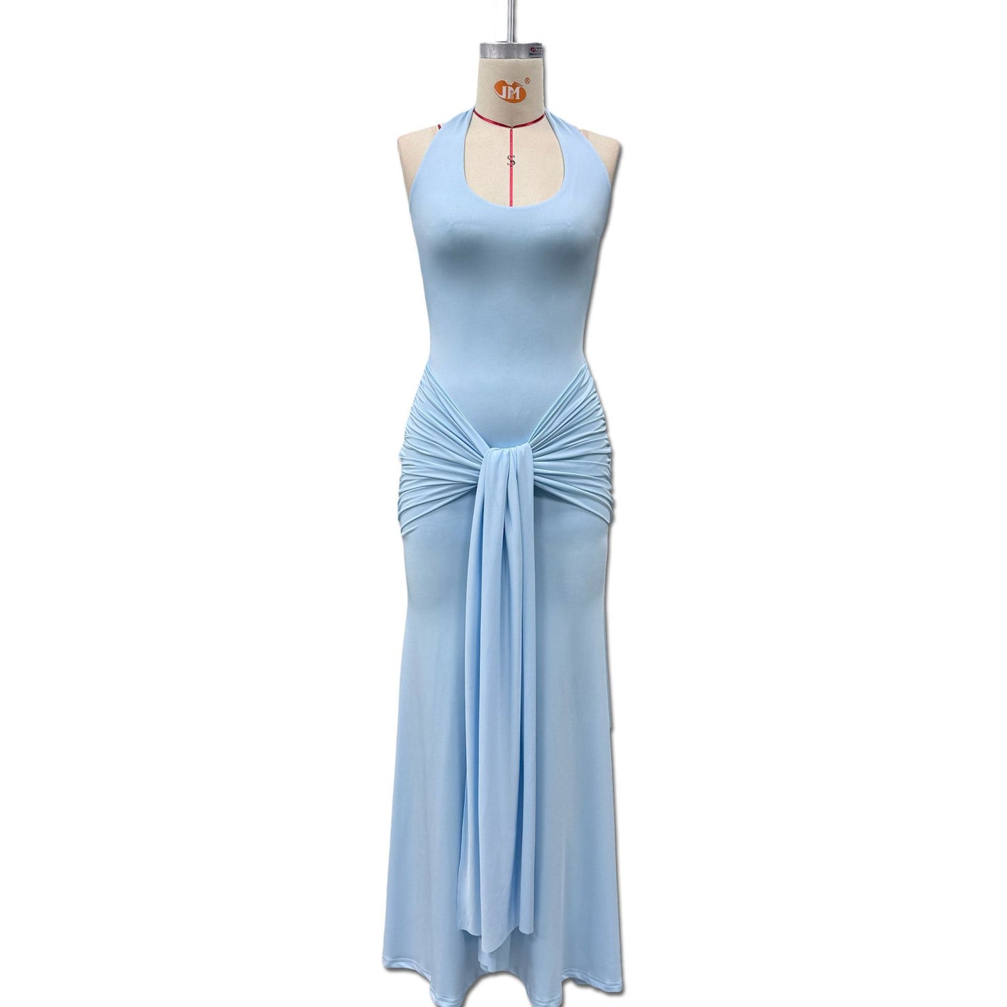 Women's Solid Color Sleeveless Waist Ribbon For Dress