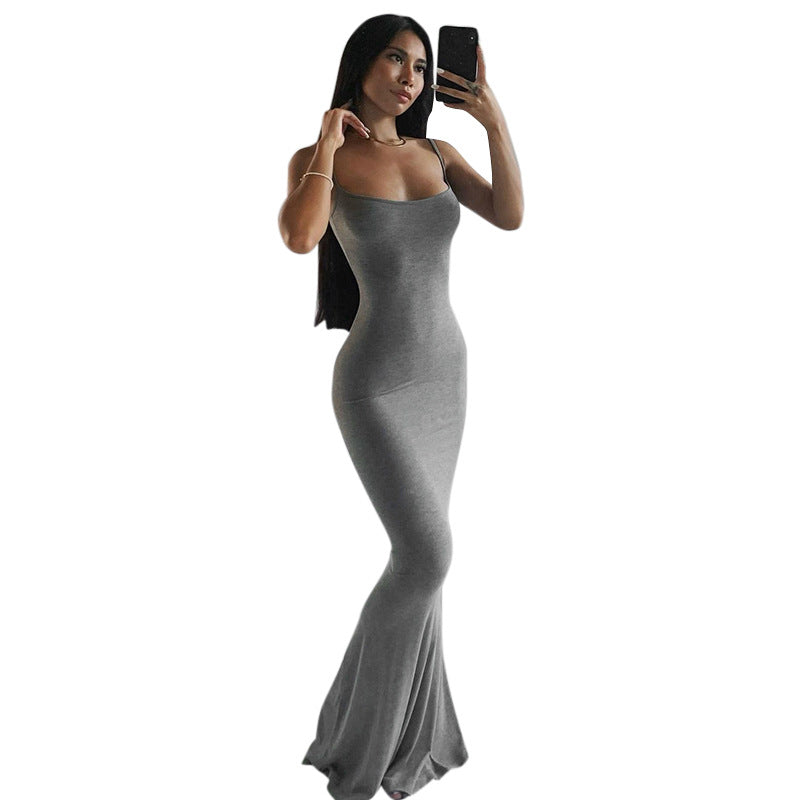 Women's Casual Sleeveless High Waist Slim Fit Dresses