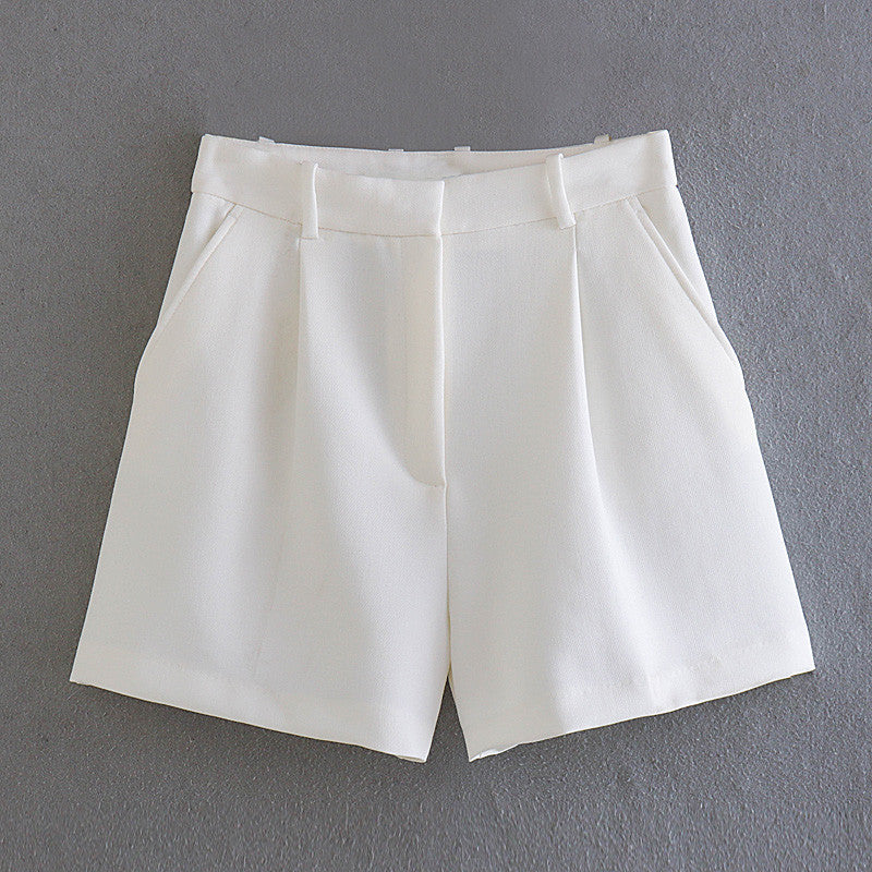Women's Summer Fashion High Waist Pleated Casual Shorts