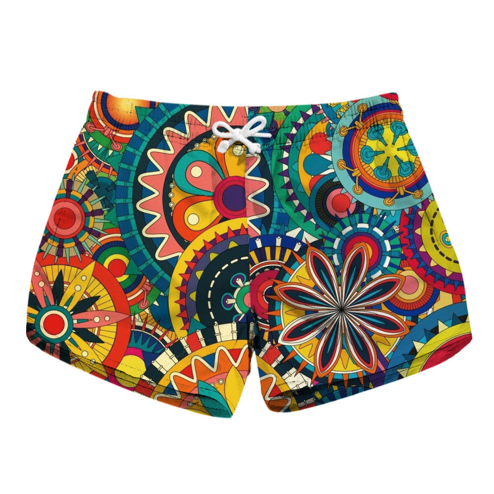Women's Sexy Beach Digital Printing Cute Shorts