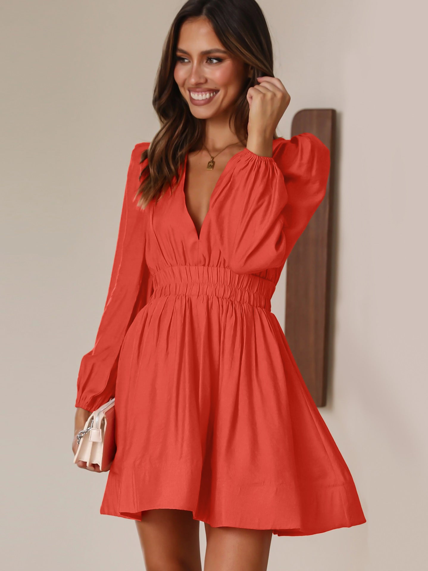 Women's Autumn Dress Pleated Ruffled French Skirts